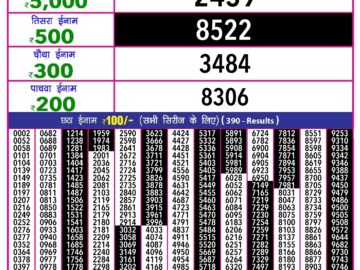 Lottery Result Today April 24, 2024