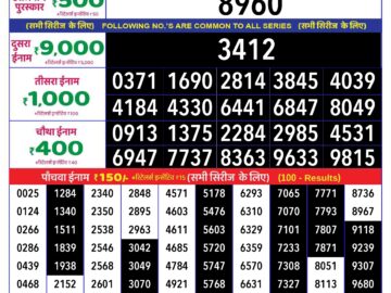 Lottery Result Today April 3, 2024