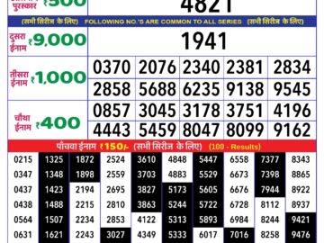 Lottery Result Today April 19, 2024