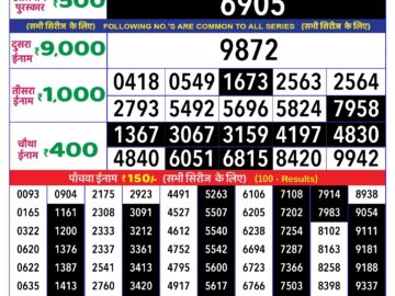 Lottery Result Today April 26, 2024