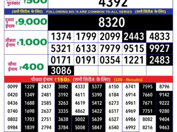 Lottery Result Today April 19, 2024