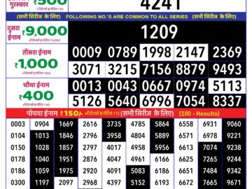 Lottery Result Today April 3, 2024