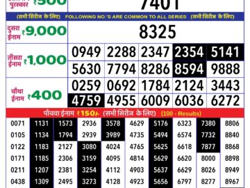 Lottery Result Today April 20, 2024