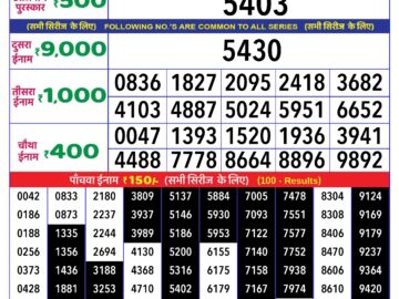 Lottery Result Today April 20, 2024