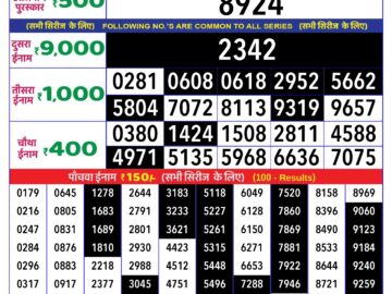 Lottery Result Today April 27, 2024