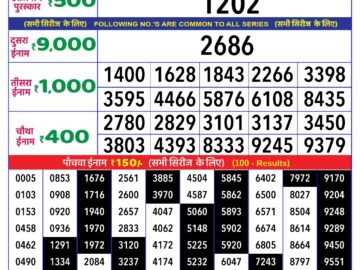 Lottery Result Today April 20, 2024