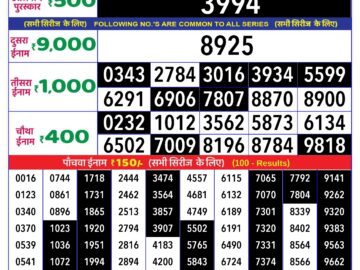 Lottery Result Today April 27, 2024