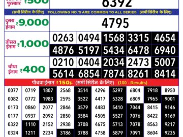 Lottery Result Today April 13, 2024