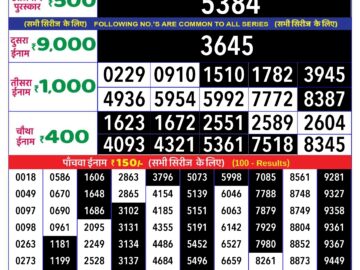 Lottery Result Today April 9, 2024