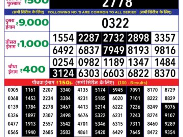 Lottery Result Today April 7, 2024