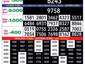 Lottery Result Today April 25, 2024