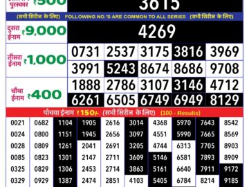 Lottery Result Today April 17, 2024