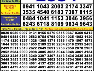 Lottery Result Today May 12, 2024