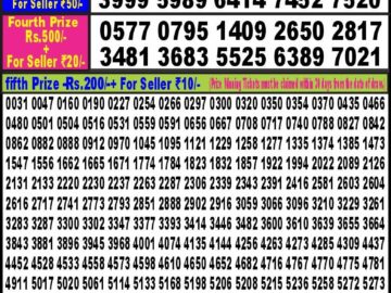 Lottery Result Today May 14, 2024