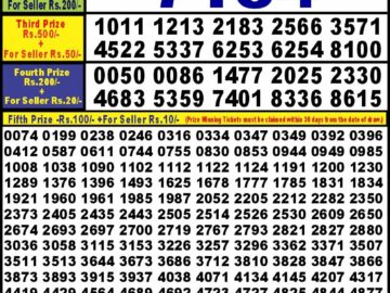 Lottery Result Today May 31, 2024