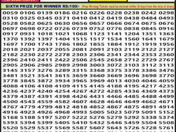 Lottery Result Today May 11, 2024