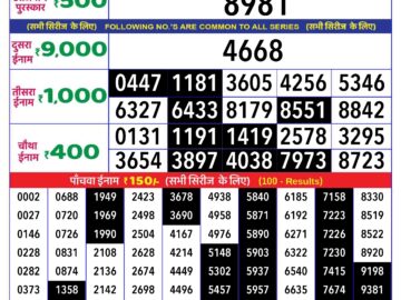 Lottery Result Today May 1, 2024