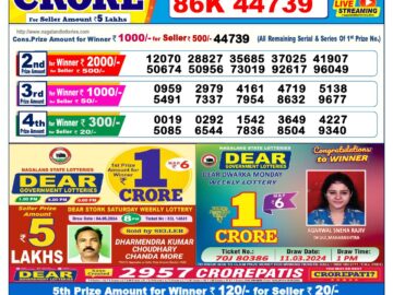 Lottery Result Today May 7, 2024