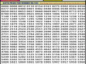 Lottery Result Today May 7, 2024