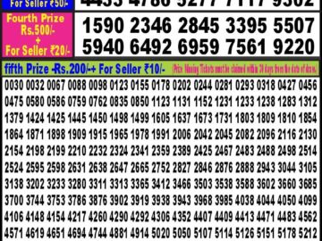 Lottery Result Today May 11, 2024