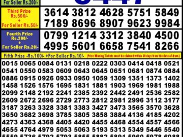 Lottery Result Today May 13, 2024