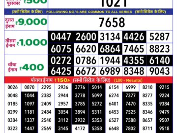 Lottery Result Today May 11, 2024