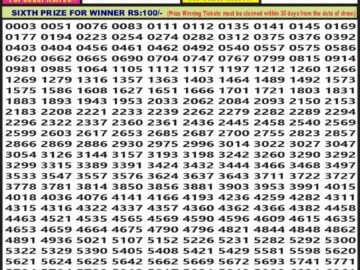 Lottery Result Today May 9, 2024