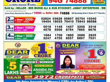 Lottery Result Today May 15, 2024