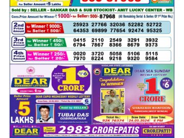 Lottery Result Today May 24, 2024