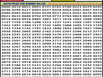 Lottery Result Today May 1, 2024