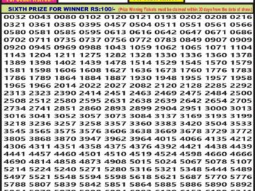 Lottery Result Today May 8, 2024