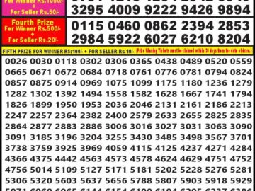 Lottery Result Today May 9, 2024