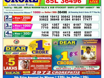 Lottery Result Today May 14, 2024