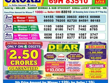 Lottery Result Today May 25, 2024