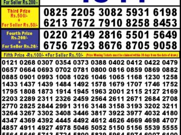 Lottery Result Today May 6, 2024