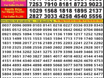 Lottery Result Today May 6, 2024