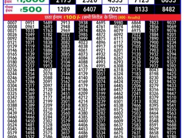 Lottery Result Today May 25, 2024