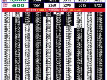 Lottery Result Today May 20, 2024