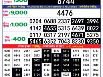 Lottery Result Today May 1, 2024