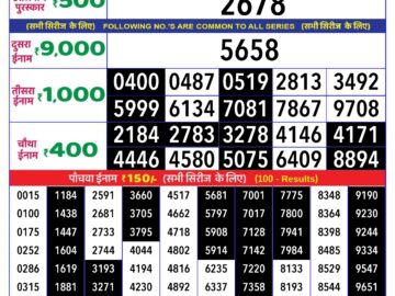 Lottery Result Today May 23, 2024