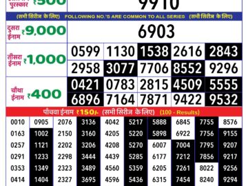 Lottery Result Today May 10, 2024