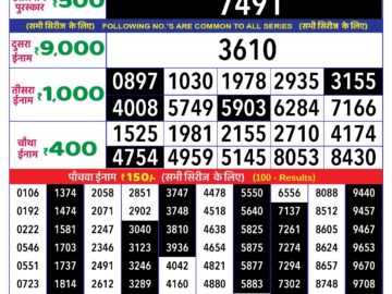 Lottery Result Today May 8, 2024