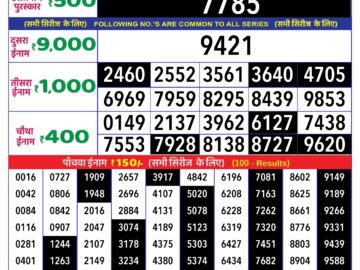 Lottery Result Today May 15, 2024