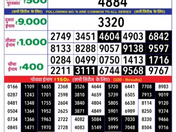 Lottery Result Today May 9, 2024