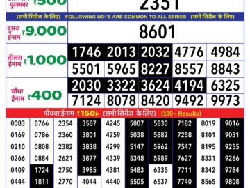 Lottery Result Today May 23, 2024