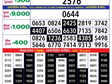 Lottery Result Today May 27, 2024