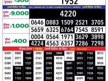 Lottery Result Today May 20, 2024