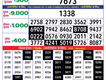 Lottery Result Today May 11, 2024