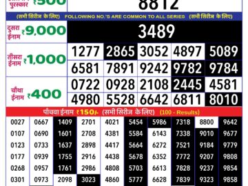 Lottery Result Today May 25, 2024