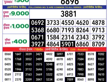 Lottery Result Today May 26, 2024